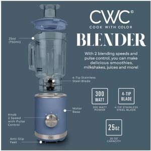CWC Cook with Color 300 watt Blue Blender